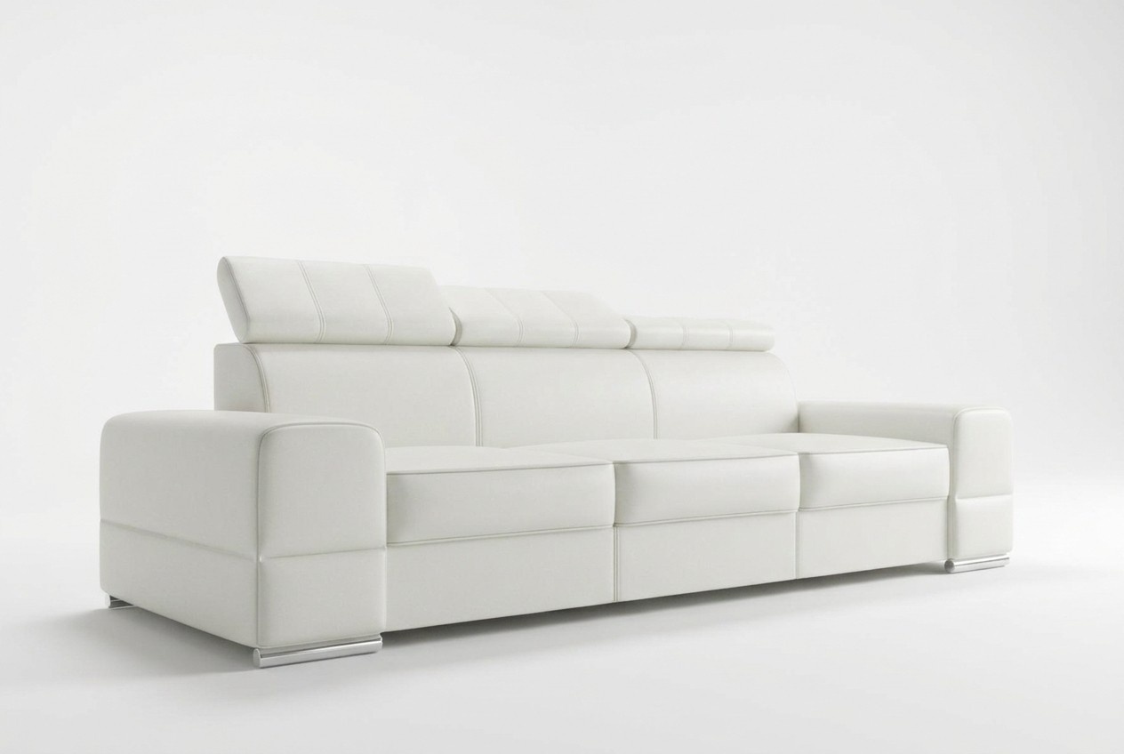 Design xxl couches sofa 4 - seater couch leather upholstery white luxury sofa four-seat