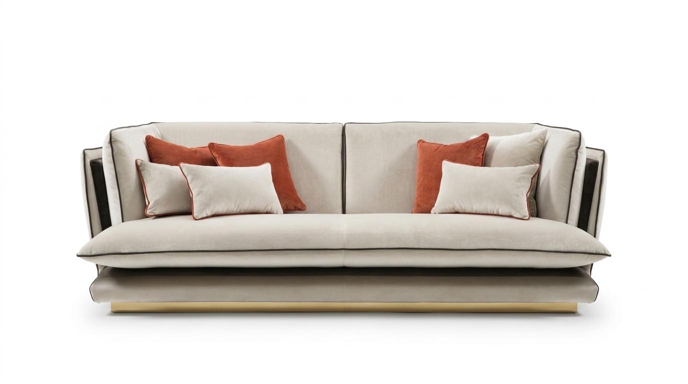 Designer 3 seater sofa upholstered sofa with armrests couch sofa upholstered sofas couch