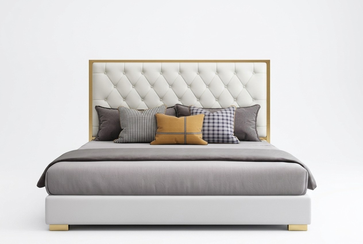 Designer bed bedroom beds leather hotel luxury upholstery seat bed frame