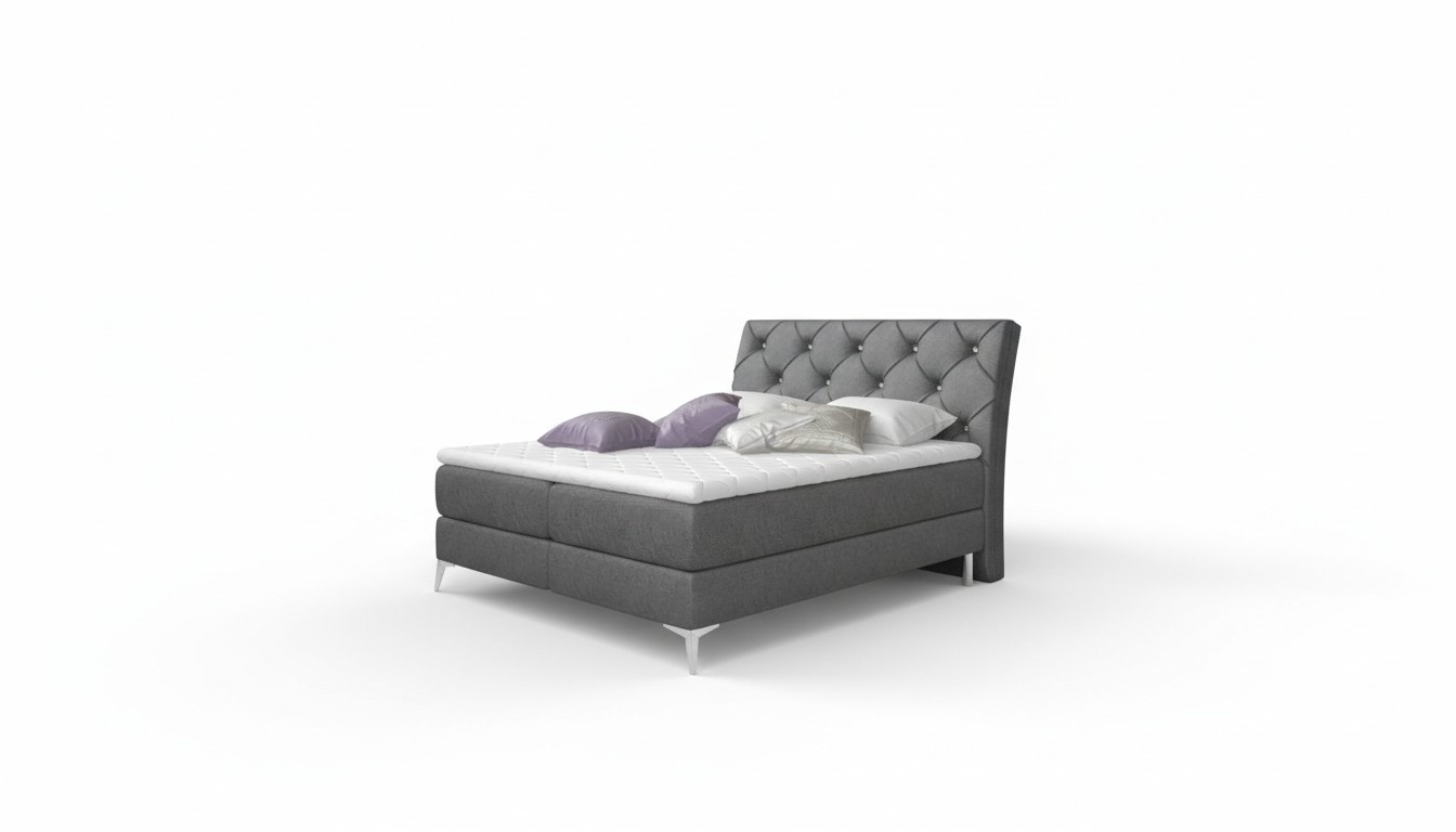 Designer Bed Bedroom Beds Textile Hotel Upholstery Chesterfield Boxspring