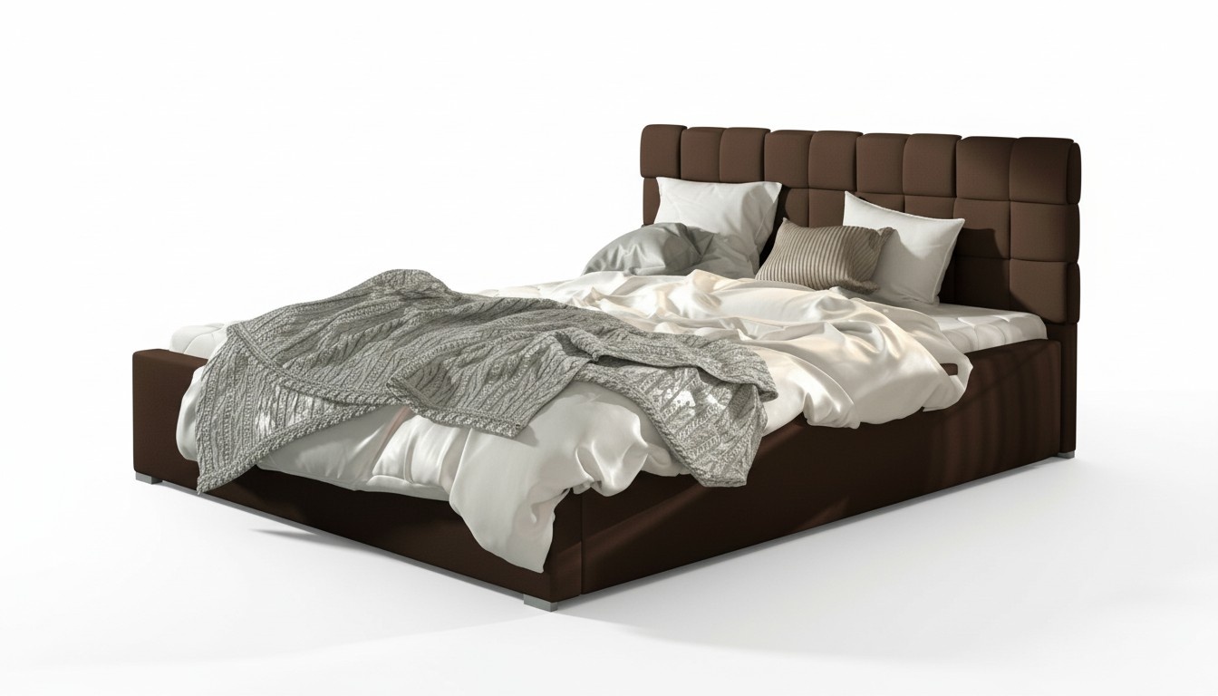 Designer Bed Bedroom Beds Textile Hotel Luxury Cushion 200x200cm Fabric New