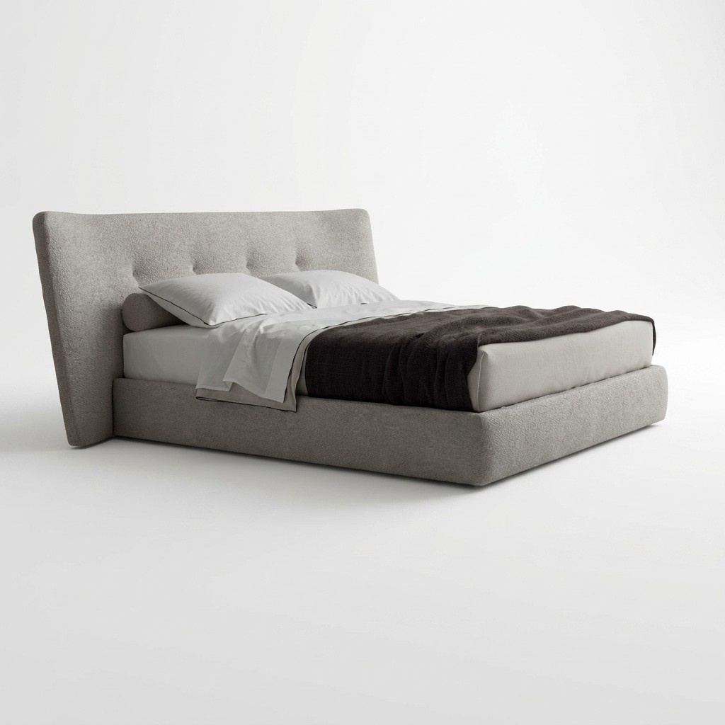 Designer Bed Double New Bedroom Furniture Fabric Textile Luxury Chesterfield