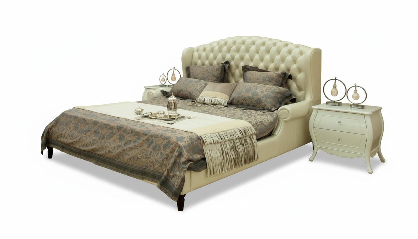 Designer bed Upholstered bed Marriage bed Leather bed Double bed XXL bed Beds NO.B002