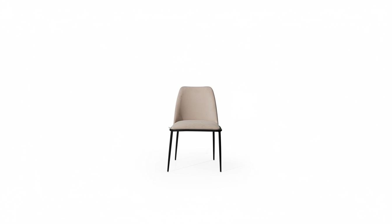 Designer Beige Chair Single Seater Dining Room Textile Chairs Exclusive Chairs