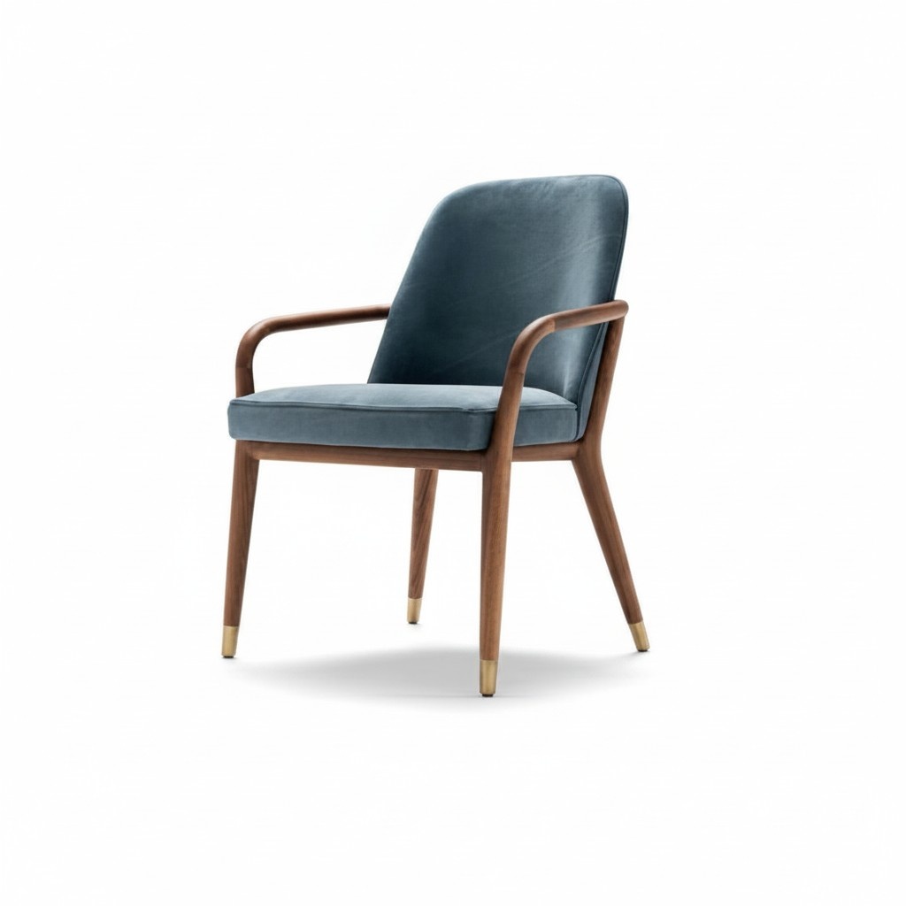 Designer blue dining chair Dining room furniture Kitchen chair Armchair