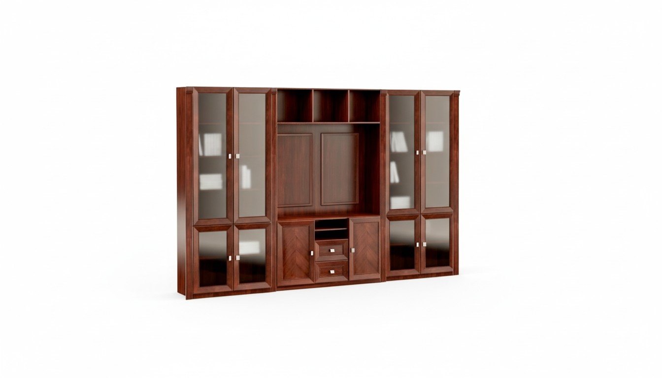 Designer brown office cabinet luxurious mirror cabinets modern furniture