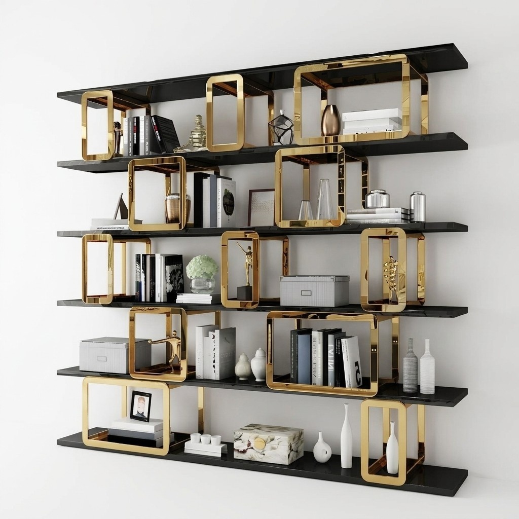 Designer Wardrobe Divider Wall Shelves Living Room Cabinets System Office Furniture New