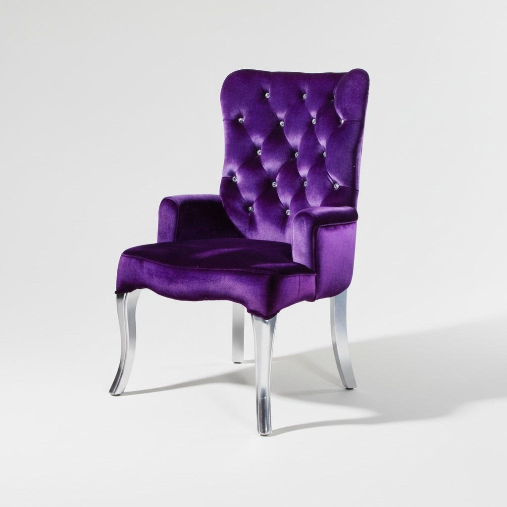 Designer velvet sofa lounge club chair with crystal stones new