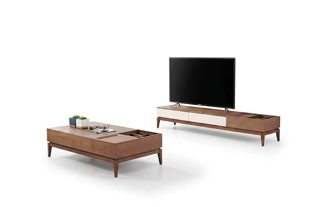 Designer Dresser Side Low Board Cabinet Living Room Shelf Wood Luxury
