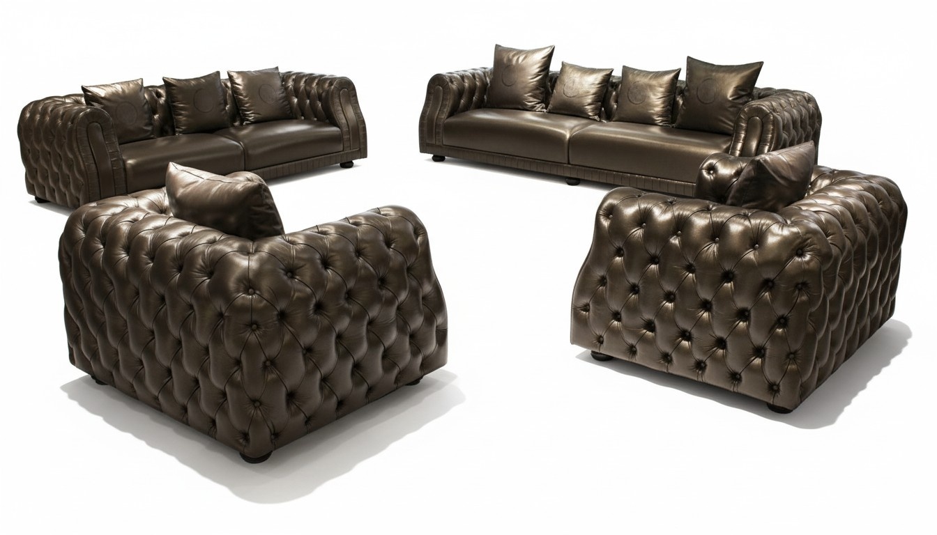 Designer Chesterfield sofa set 3+2+1 seater