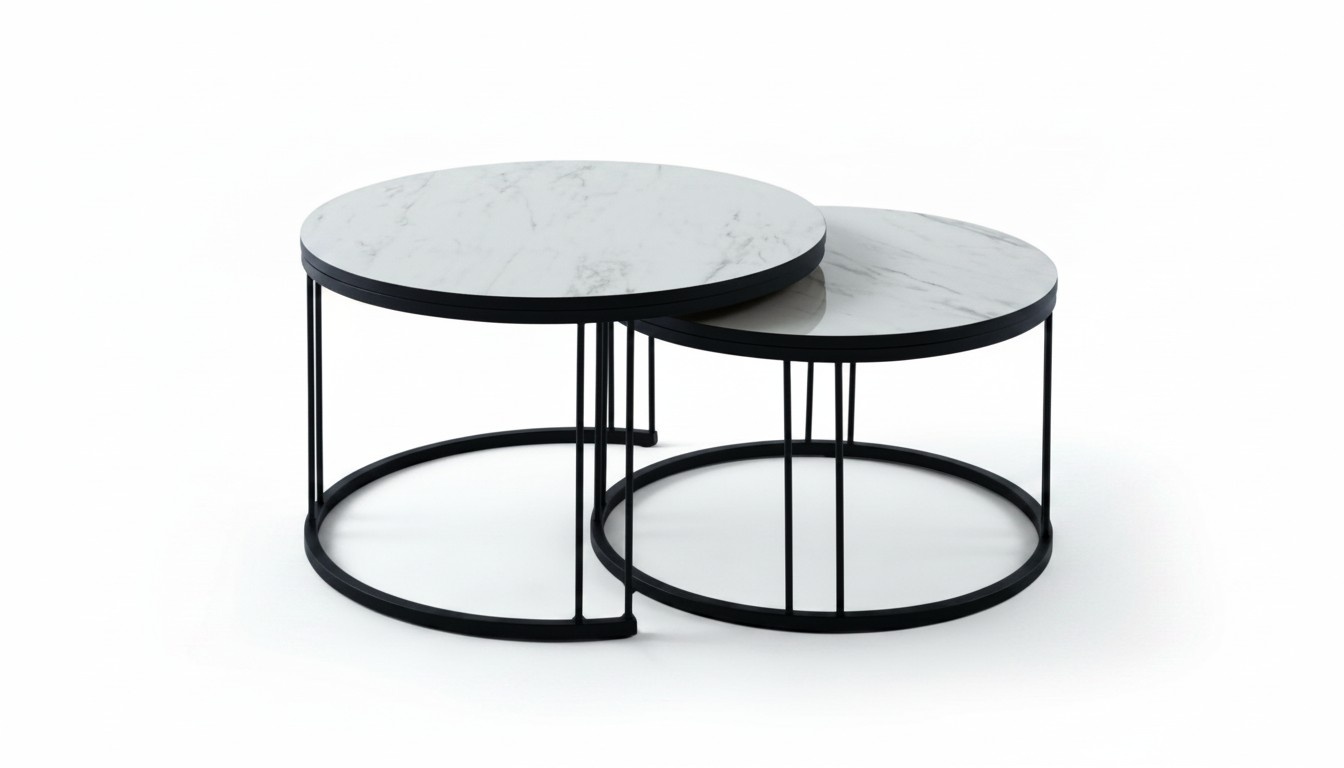 Designer coffee table side table luxury table living room table 2-piece set