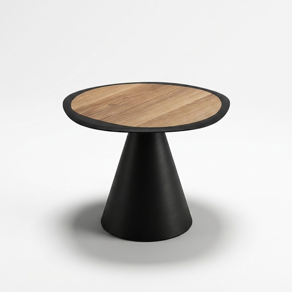 Designer Coffee Table Side Table Living Room Black Table Furniture Round