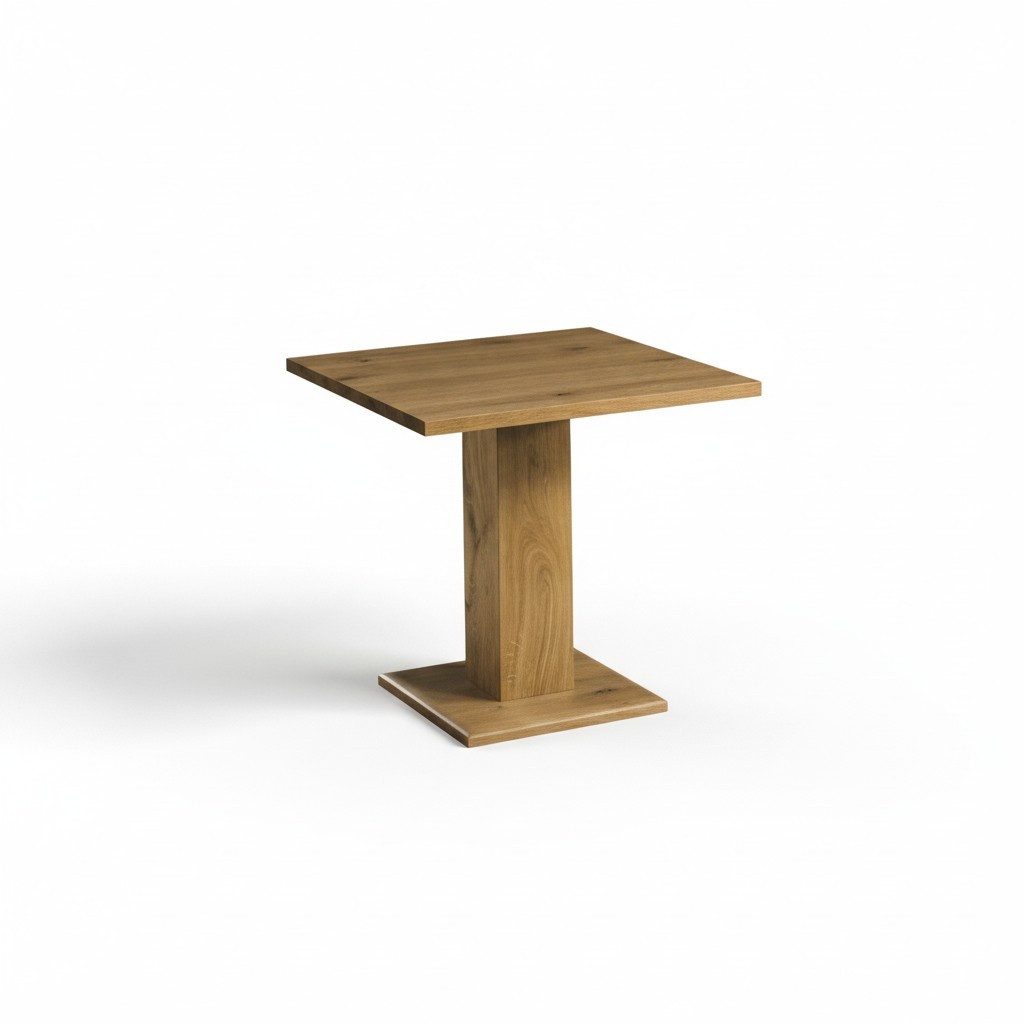 Modern style made of real wooden square side coffee table, size 55x55x55cm, model - F – S3