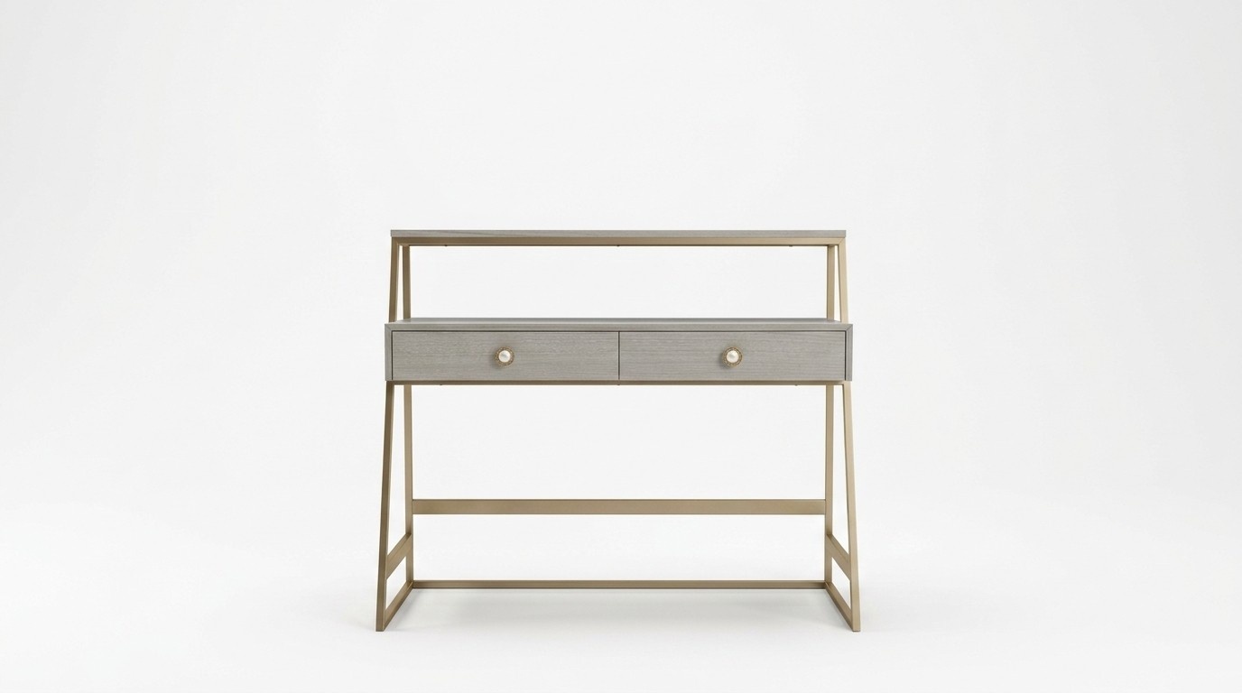 Modern style made of real wooden dressing/vanity table with 2-sliding drawers