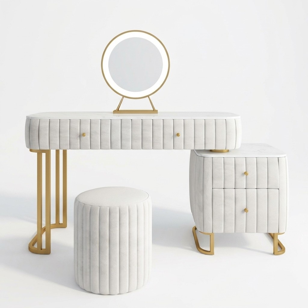 Designer Consoles Dressing Table Cosmetic Table Mirror Chest of Drawers Hairdresser
