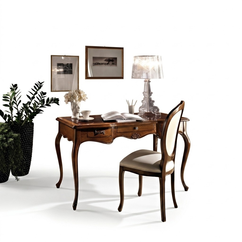 Designer Desk Chair Office Set 2pcs Italian Furniture Secretary Armchair.