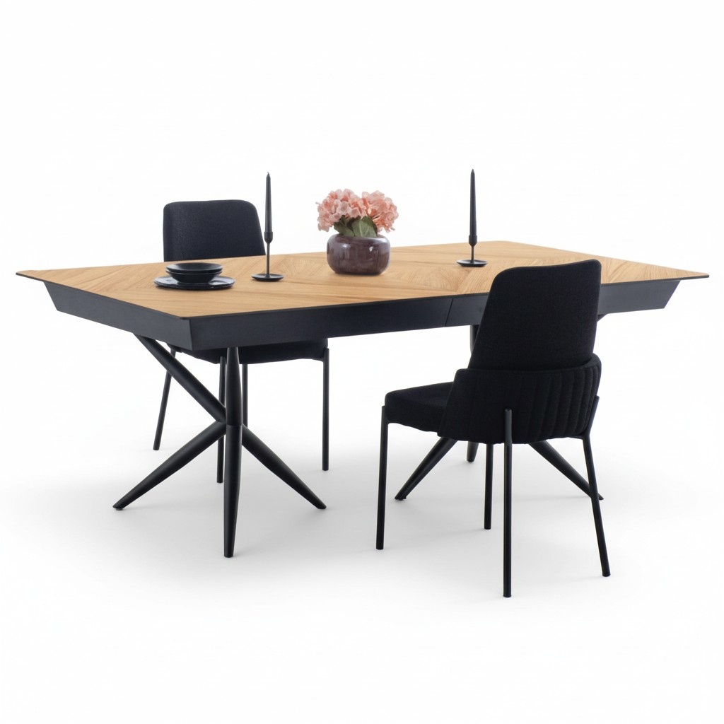 Designer Dining Room Set 7-piece Dining Table Dining Group Modern 6x Chairs Luxury