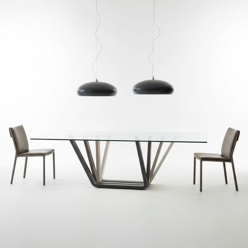 Designer Dining Table Classic Luxury Metal Tables Living Room Glass Free Standing