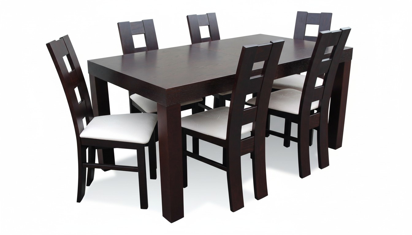 Designer Dining Table Group Chair Tables Wood Table Office Dining Room + 6 Chairs New