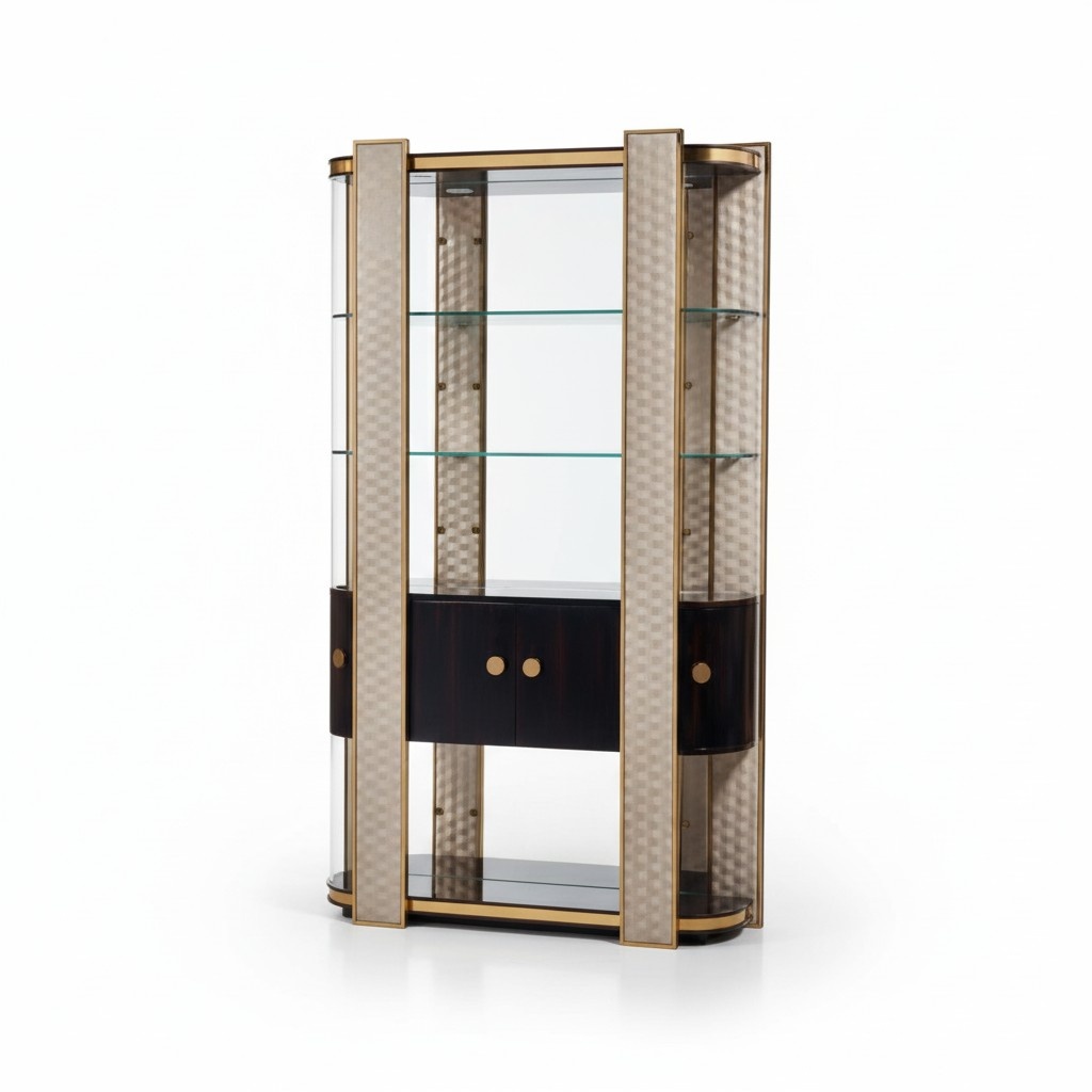 Designer Vitrine Wood Cabinets Living Room Shelves Office Shelves Glass Vitrine