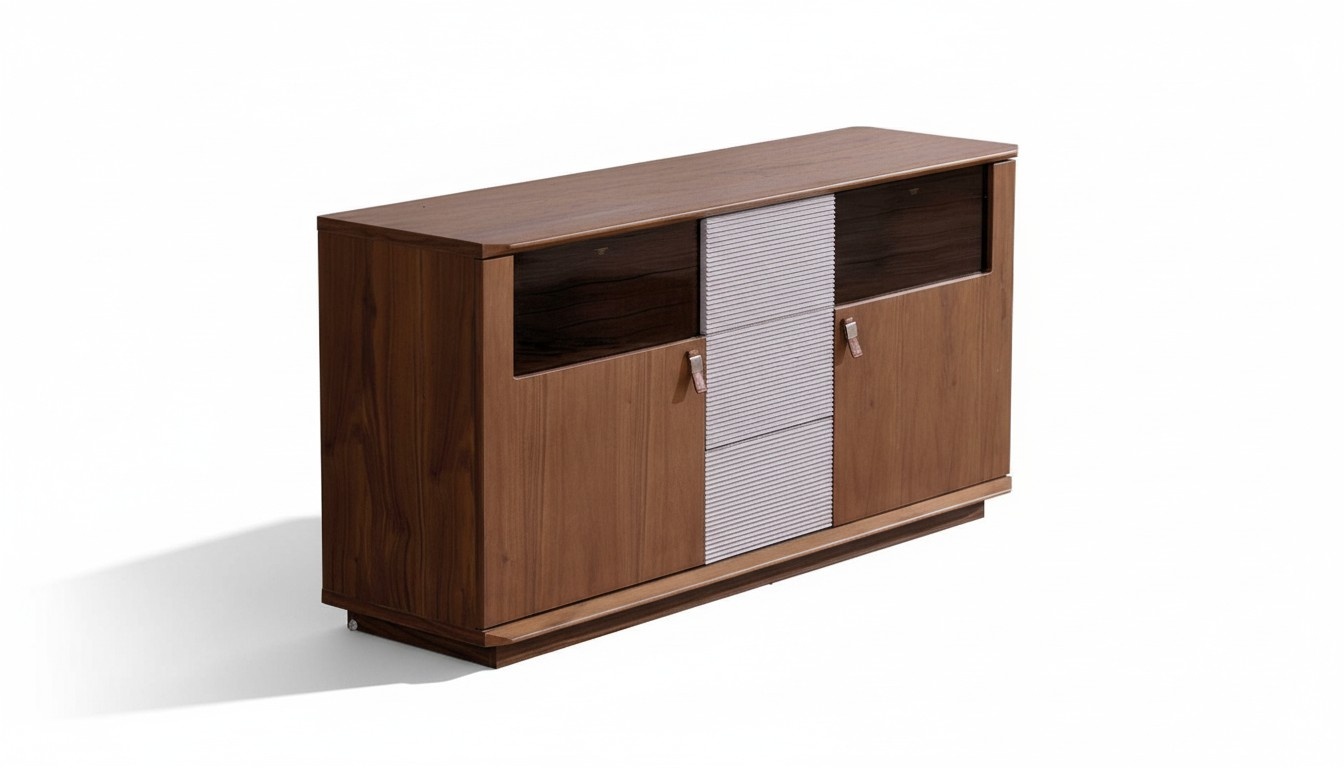 Designer Dresser Side Low Board Cabinet Living Room Metal Luxury Shelf