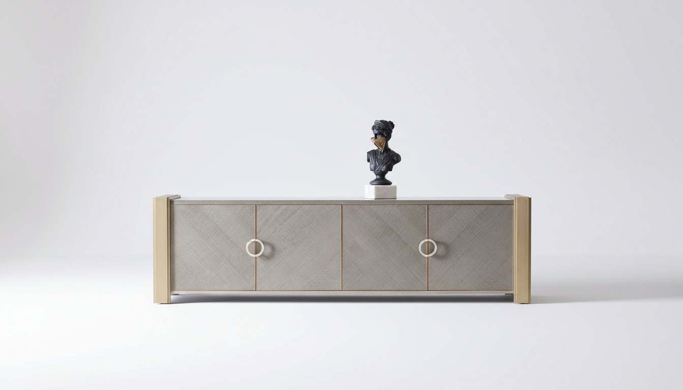 Designer Dresser Side Low Board Cabinet Living Room Shelf Luxury Board Premium