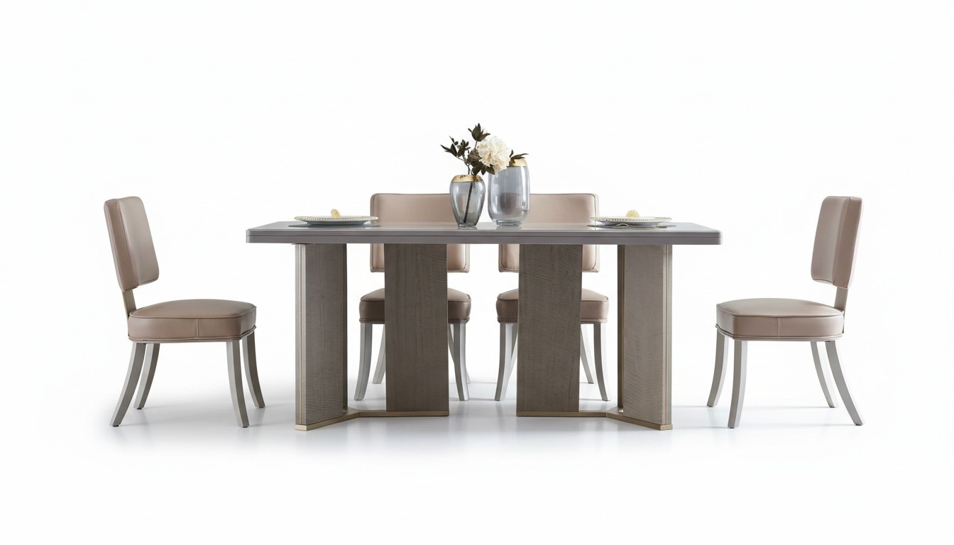 Designer Furniture Wooden Table Seat Dining Room 6x Chairs 7pcs Set New