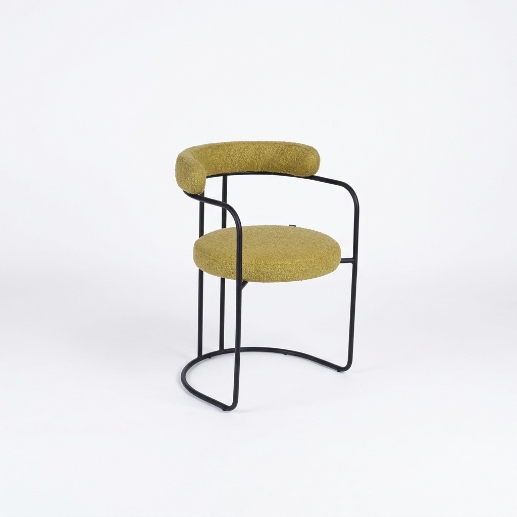 Designer green upholstered chair living room chairs single seater Stylish furniture