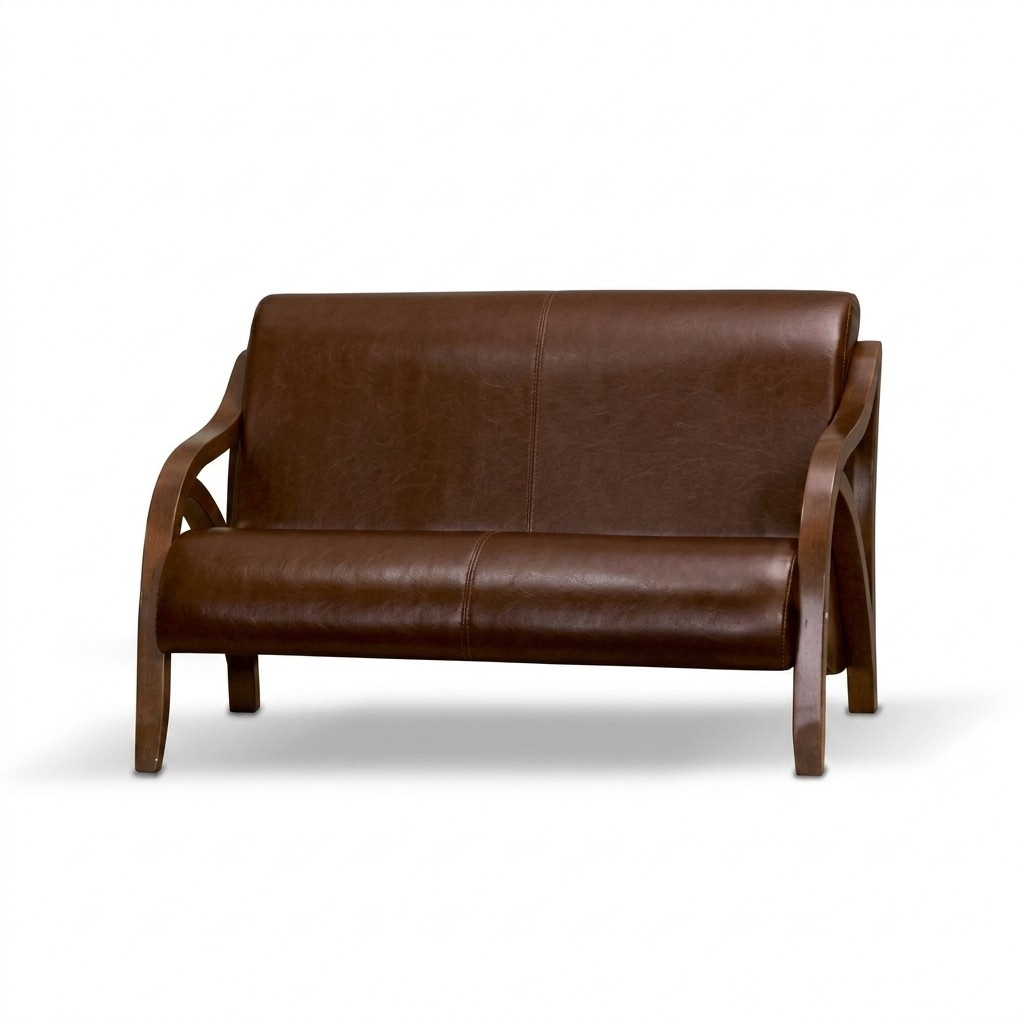 Designer leather bench two seater study furniture office furniture