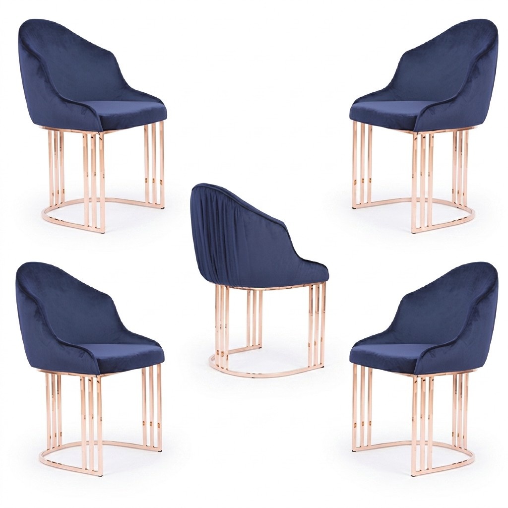 Designer Armchair Luxury Dining Room 4x Chair Chairs Upholstery