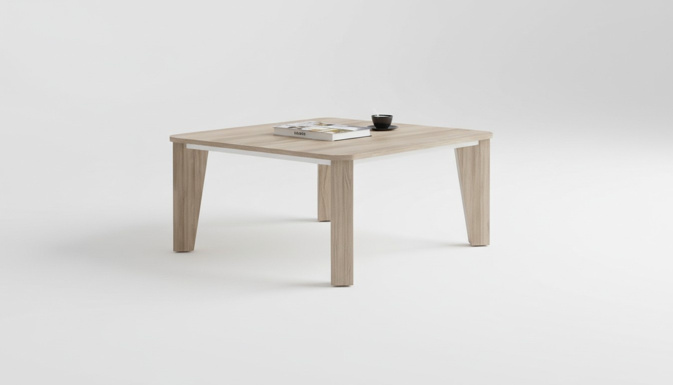 Designer light brown coffee table wooden furniture side tables luxury furniture