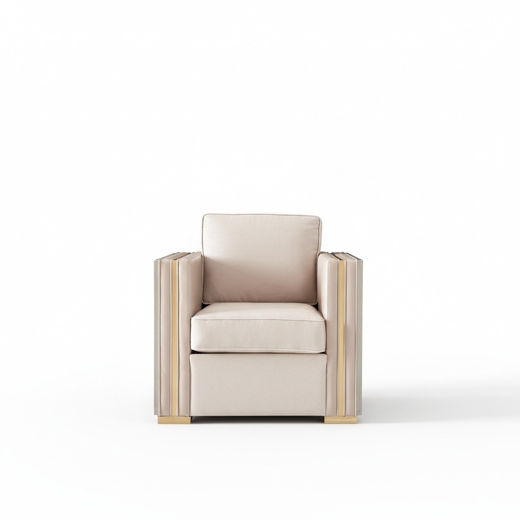 Designer Living Room Furnishing Armchair One-Seater Upholstery Sofa Couch Television New