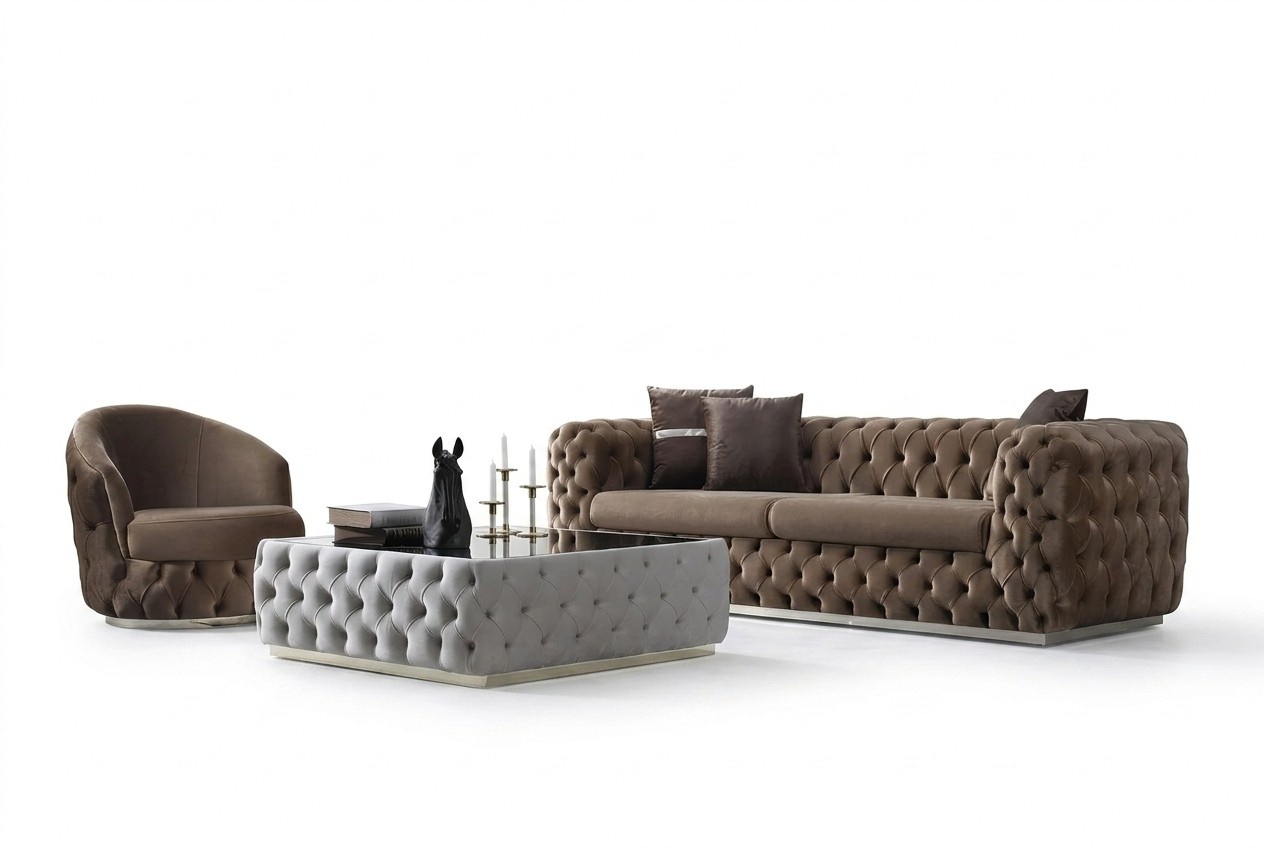 Designer living room set 3 + 1 seater furniture luxury and modern set 2 pieces
