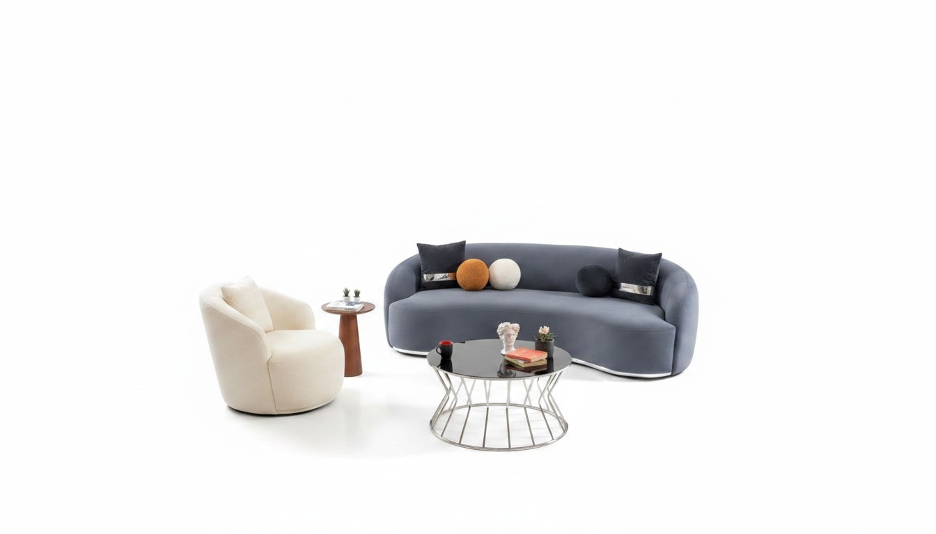 Designer living room set sofa 2 pieces. Sofa set 3+1 seater couches