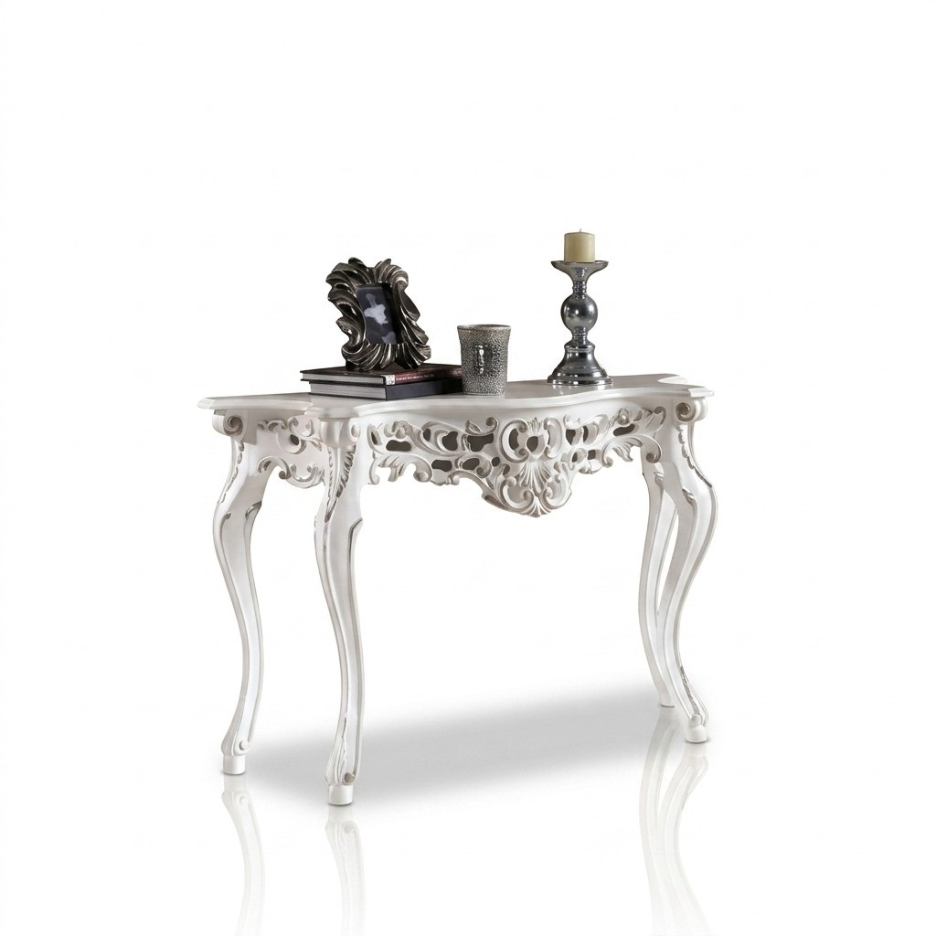 Designer luxury console table console tables wood design silver classic new