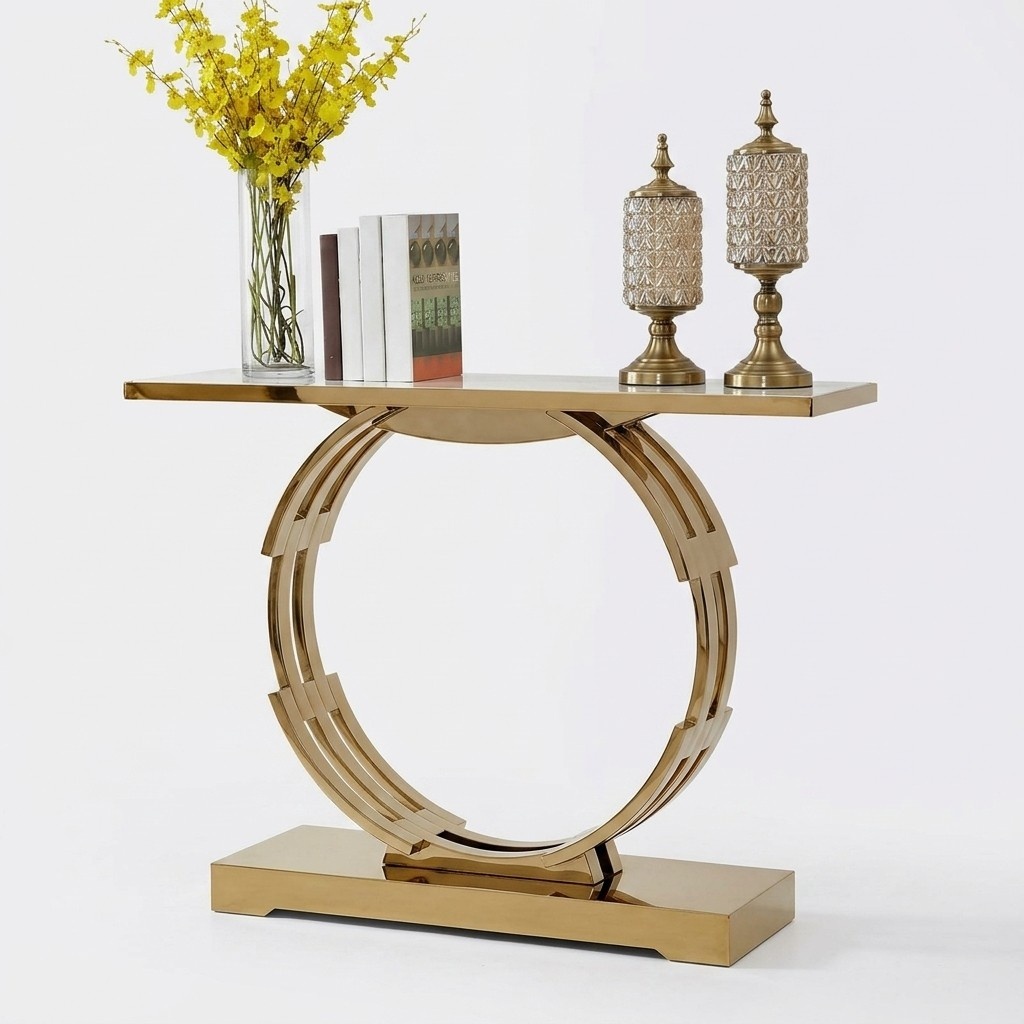 Designer Luxury Modern Console Table Console Table Stainless Steel Metal