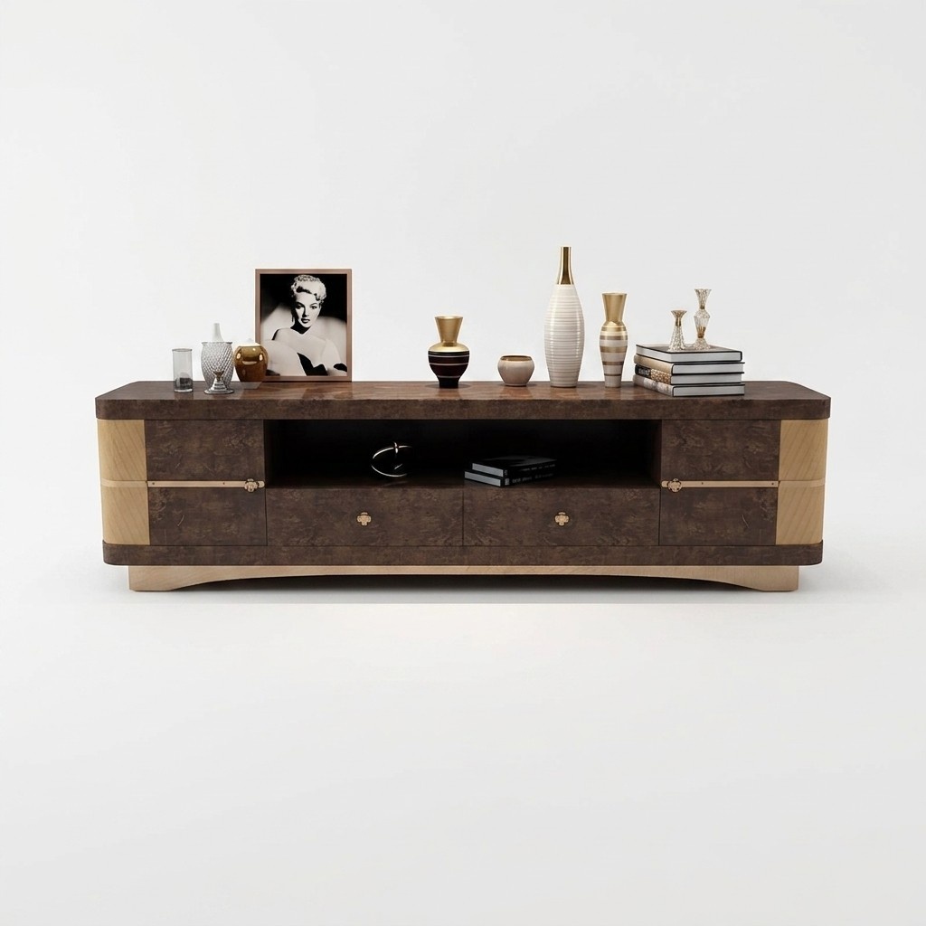 Designer RTV TV Chest Side Low Board Cabinet Living Room Shelf Luxury