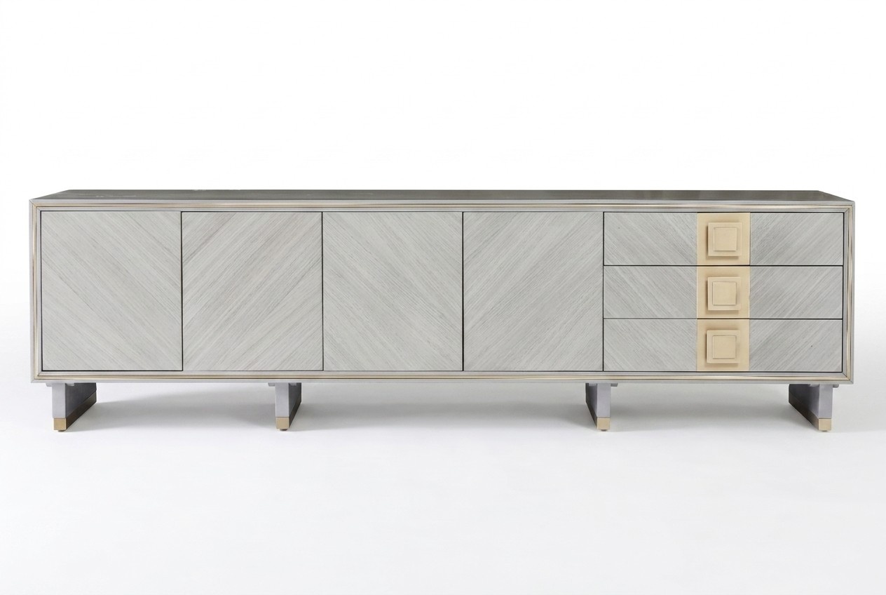 Designer RTV TV Sideboard Dresser Side Low Board Cabinet Shelf Luxury Living Wood