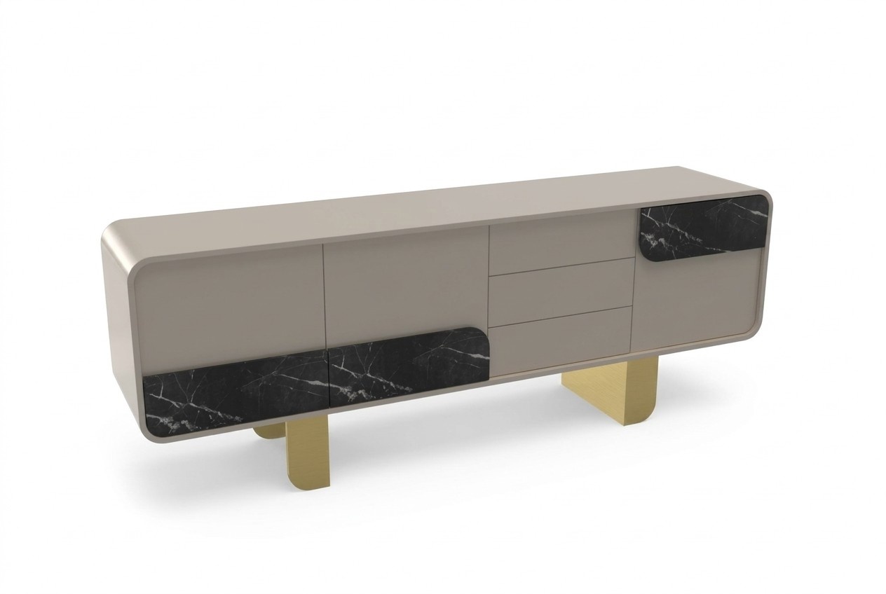 Designer sideboard mirror design furniture console wooden chest of drawers