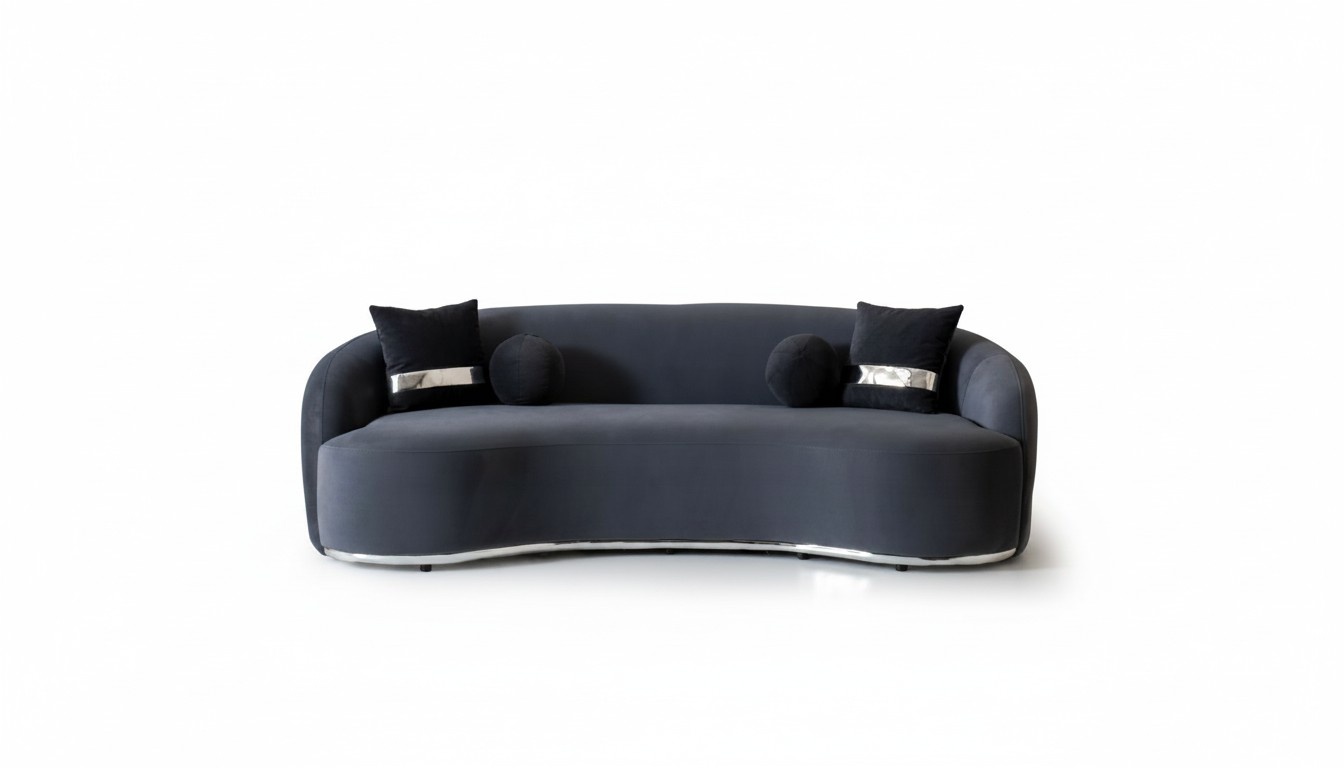 Designer Sofa 4 Seater Black Sofas Couches Big XXL Seating Furniture 250cm