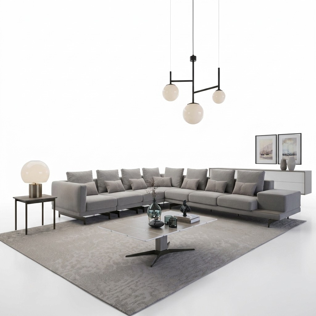 Designer sofa Couch corner sofa L-shapeTextile upholstery living room