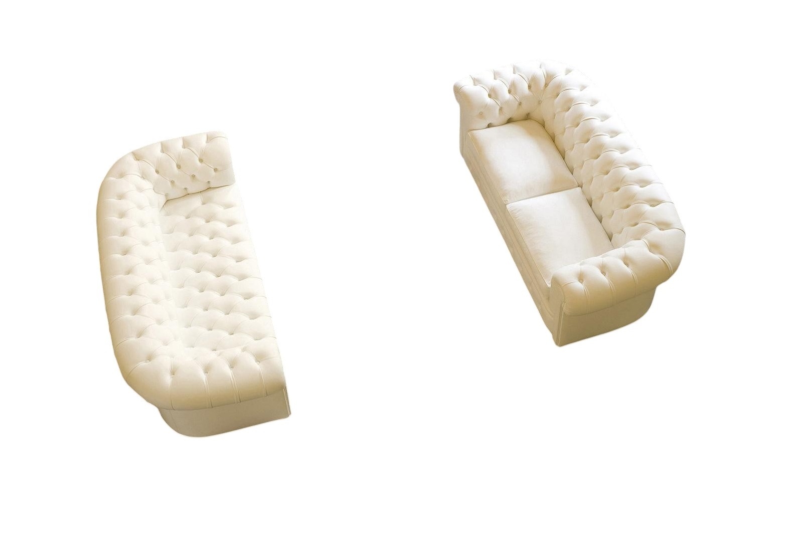 Designer Sofa Couch Upholstered Sofa Set Chesterfield 3+3 Seater Philadelphia