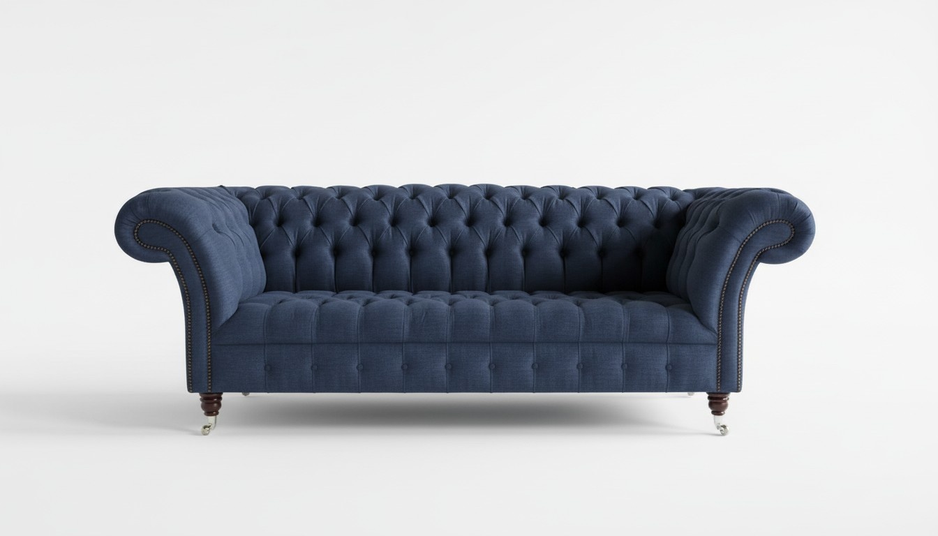 Designer Sofa Couch Upholstery XXL 3 Seater Big Sofas Couches Blue Leather Textile