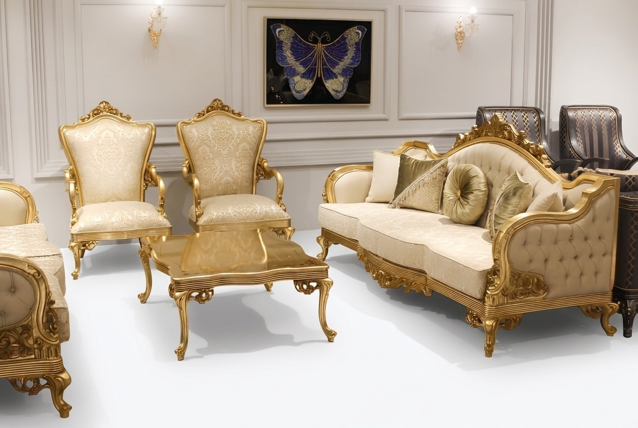 Designer Sofa Set 31 Seater Couch Set Textile Complete Living Room Set