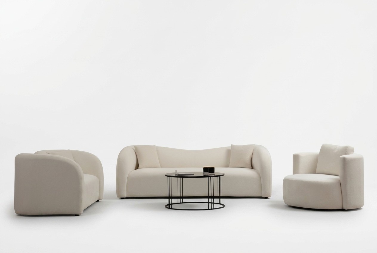 Designer sofa set living room upholstered sofas 3-seater 2-seater armchair