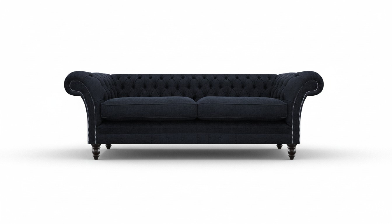 Designer Sofa Two-Seater Couch Textile Modern Chesterfield Furniture New