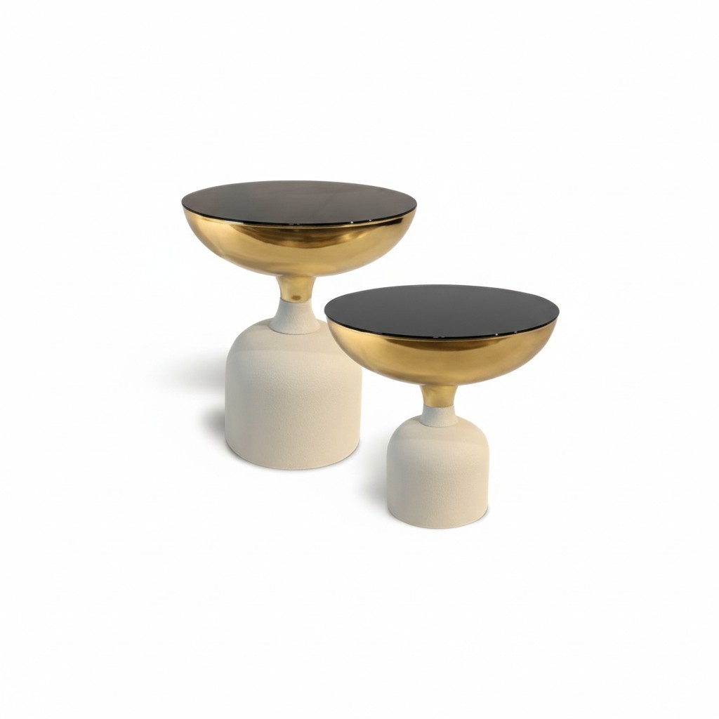 Designer stainless steel table Modern side table living room luxury furniture