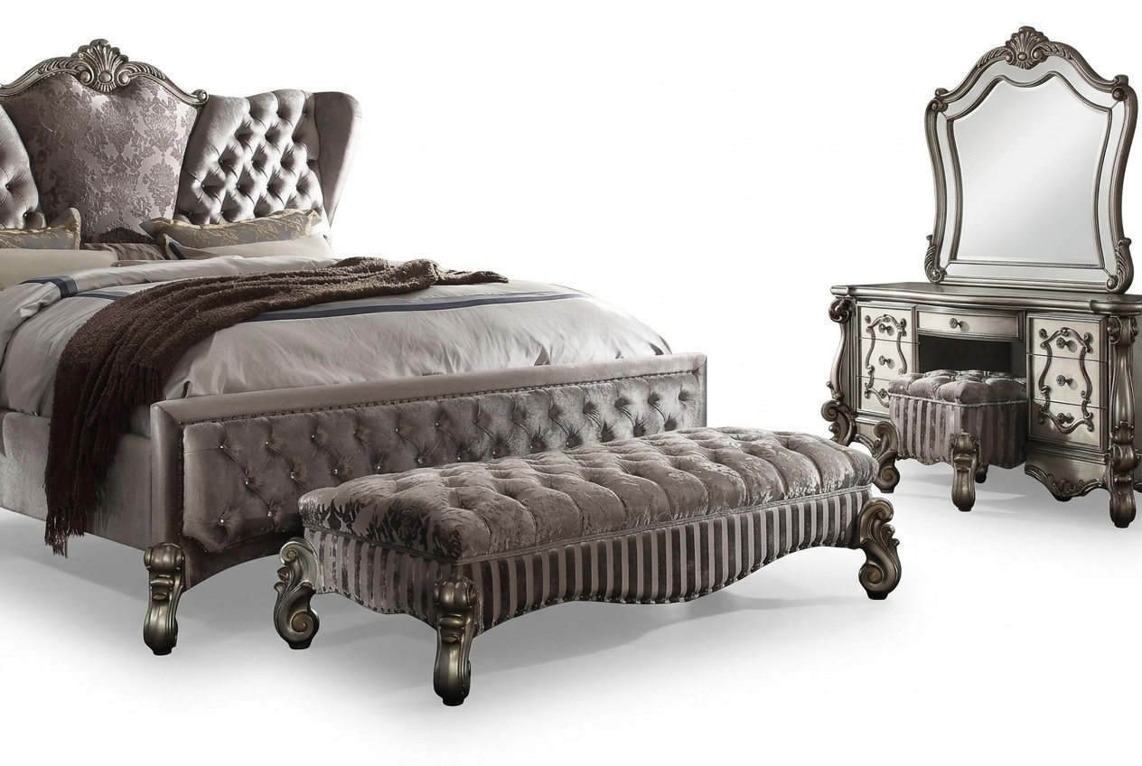 Designer Stool Leather Textile Luxury Chesterfield Footstool Ottoman Chesterfield