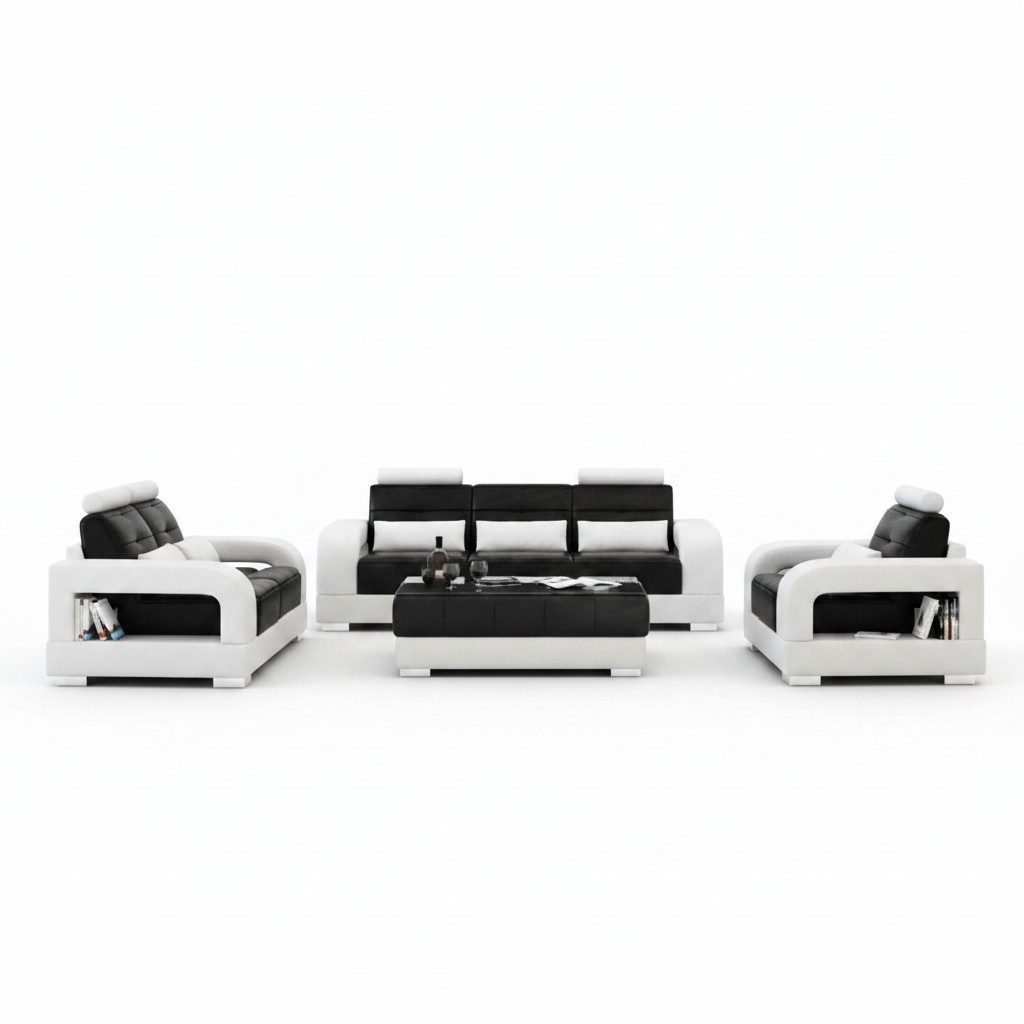 Designer suit sofa set with USB, upholstered sofa set new H2209