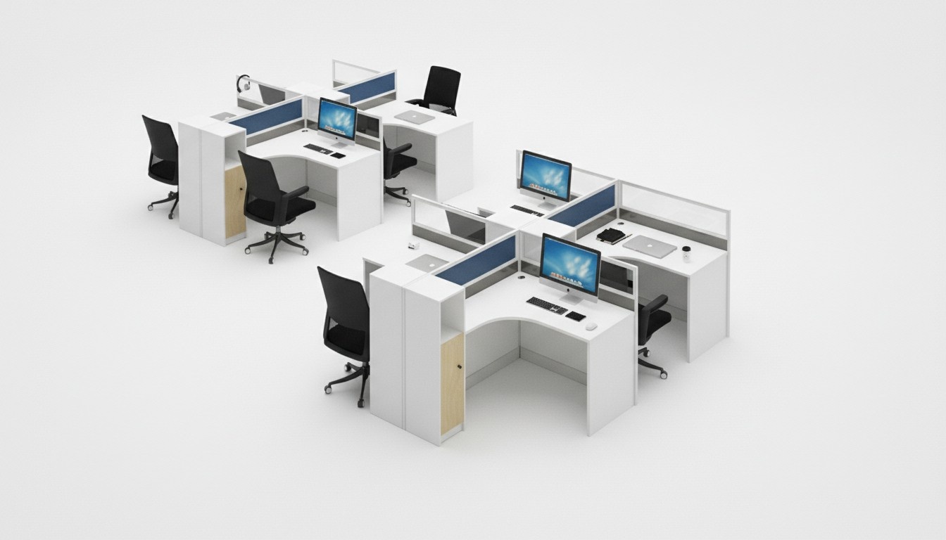 Desk 4-person office table work table furniture counter call center furniture